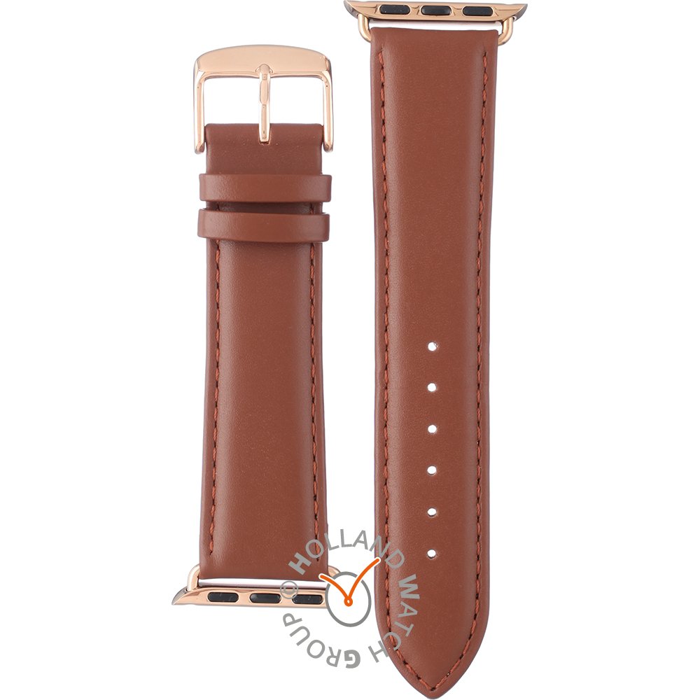 Apple Watch APBR22R-S Brown leather 22 mm - Small Pasek