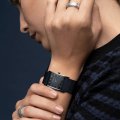 Niebieski kwadratowy damski kwarcowy zegarek Kolekcja Wiosna/Lato Bering