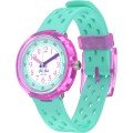 Flik Flak 7+ Power Time FCNP003 Bubbly Hours - Fizz in Mint Zegarek