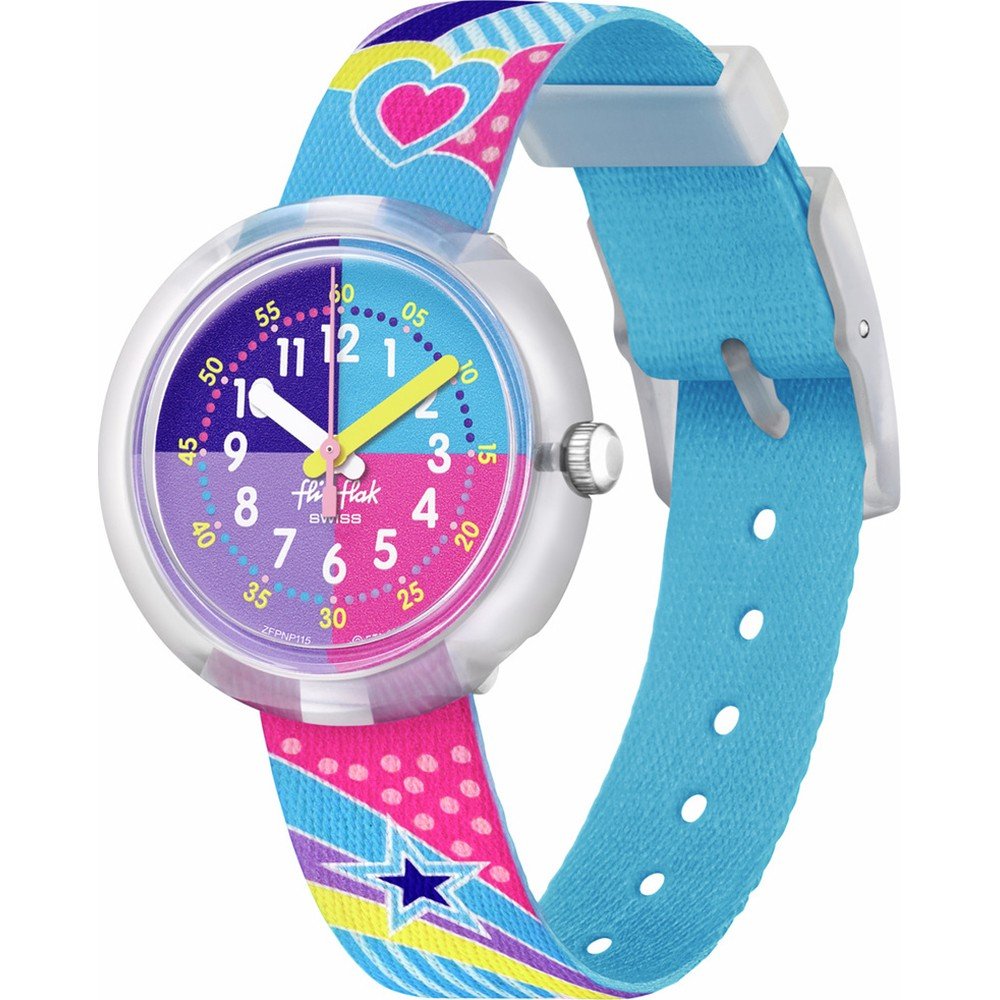 Flik Flak 5+ Power Time FPNP115 Color Party Zegarek