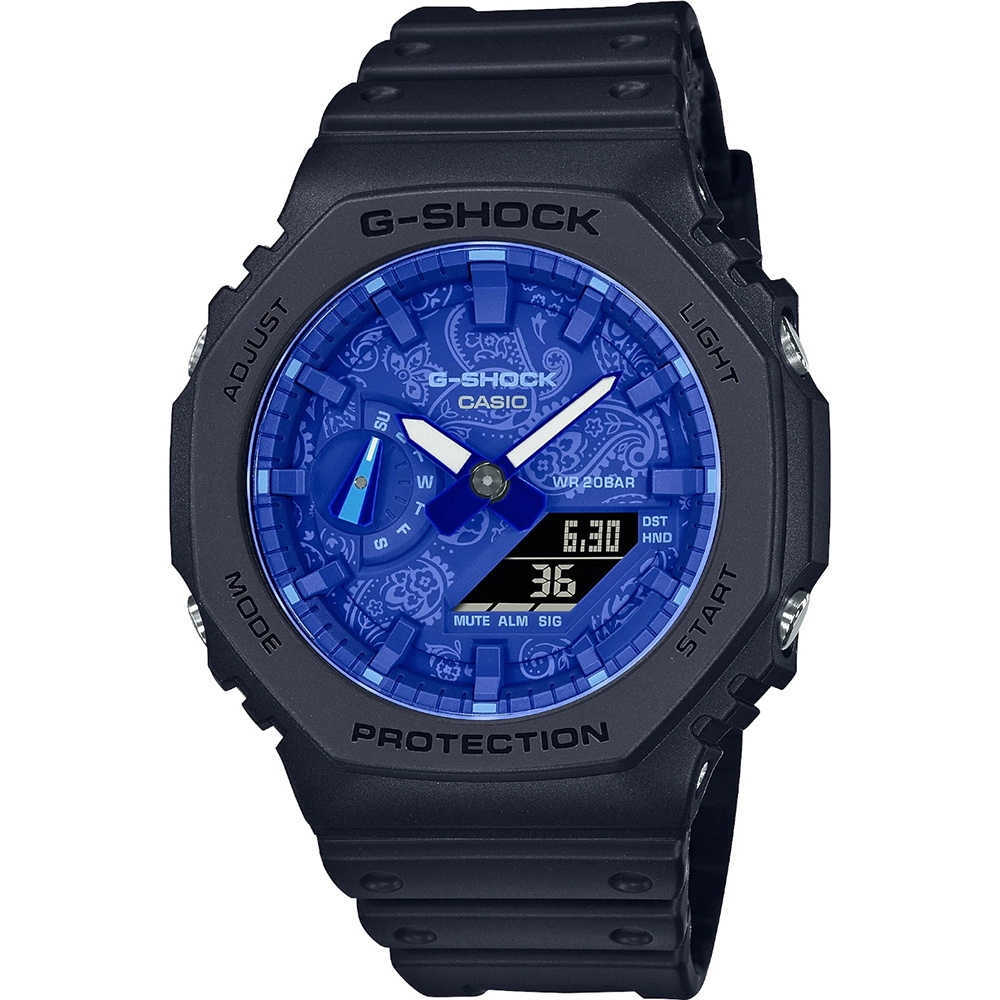 G-Shock Classic Style GA-2100BP-1AER Carbon Core - Blue Paisley Zegarek