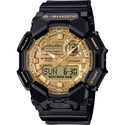 G-Shock Classic Style GA-010GGB-1A9ER Black and Gold Zegarek