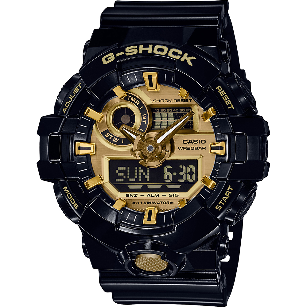 G-Shock Classic Style GA-710GB-1AER Streetwear - Garrish Black Zegarek