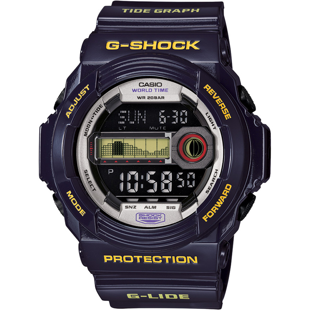 G-Shock Classic Style GLX-150B-6 G-Lide Tide Graph Zegarek