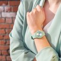 Zielony silikonowy zegarek z promienistą tarczą - rozmiar S Kolekcja Wiosna/Lato Ice-Watch