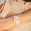 Różowy silikonowy zegarek z promienistą tarczą - rozmiar S Kolekcja Wiosna/Lato Ice-Watch