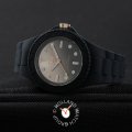 Czarny silikonowy zegarek z czarno-różowozłotą tarczą - rozmiar S Kolekcja Wiosna/Lato Ice-Watch
