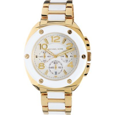 Michael Kors Watch Chrono Tribeca Gold & White MK5731