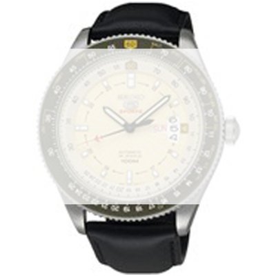 Seiko Straps Collection L0B0013J0 Black Leather strap Pasek