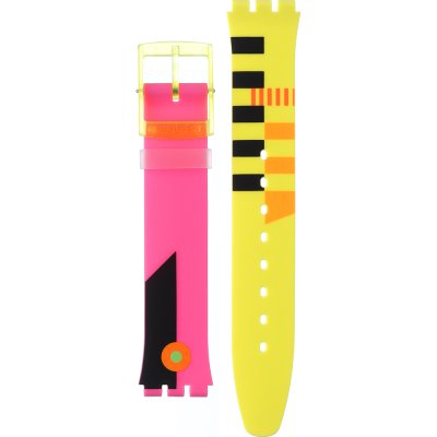 Swatch Plastic - Skin Small 33.7mm - SF/SI/SS08/SS09 ASS08S101 Neon Flumotions Pasek