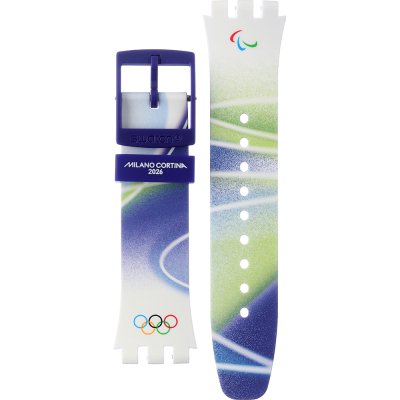 Swatch Plastic - New Chrono - SUS ASUSZ403 Snowy Slopes Pasek