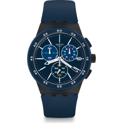 Swatch New Chrono Plastic SUSB417 Blue Steward Zegarek