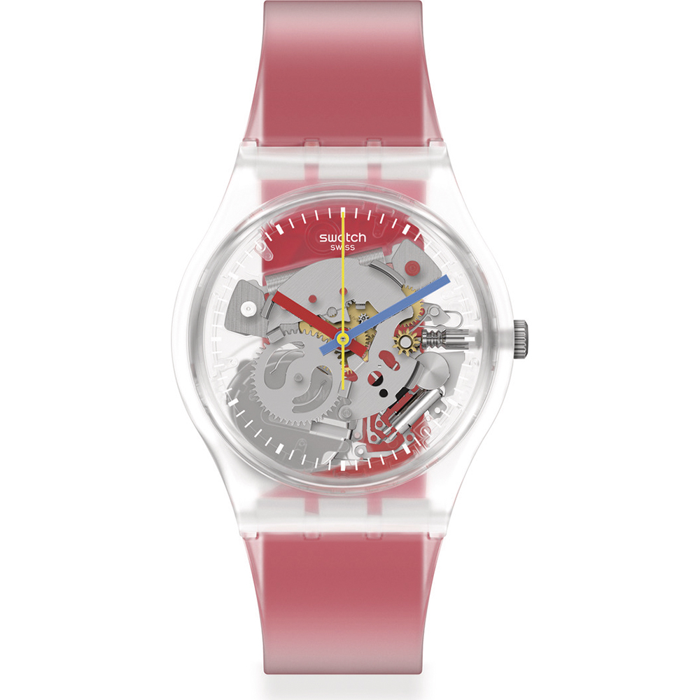 Swatch Standard Gents GE292 Clearly Red Striped Zegarek