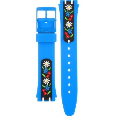 Swatch Plastic - Originals Medium (34mm) /Access/Solar/Musicall/Stop - G/SK/SL/SR/SS/SO28 AGN412 GN412 Edelblau Pasek