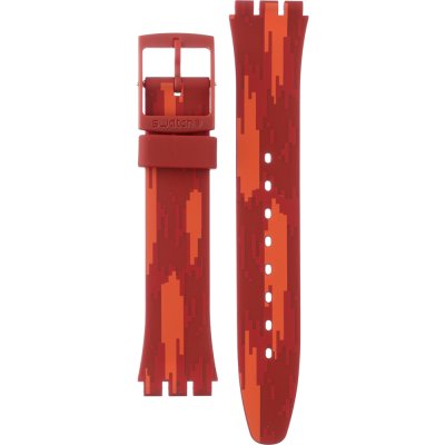 Swatch Plastic - Originals Medium (34mm) /Access/Solar/Musicall/Stop - G/SK/SL/SR/SS/SO28 AGR711 GR711 Red Flame Pasek