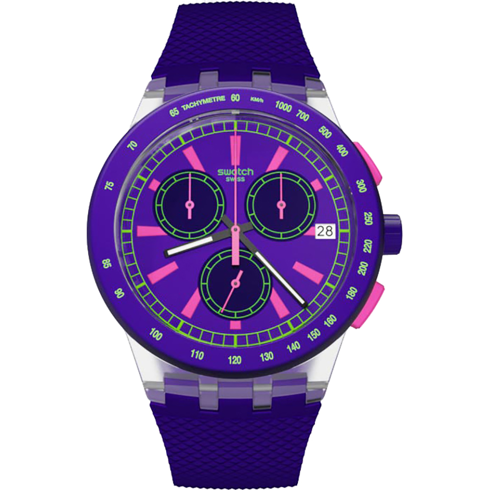 Swatch New Chrono Plastic SUSK400 Purp-Lol Zegarek