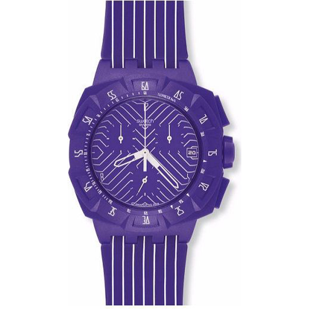 Swatch Chrono Plastic SUIV401 Purple Run Zegarek