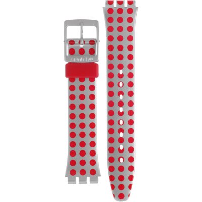 Swatch Plastic - Originals Medium (34mm) /Access/Solar/Musicall/Stop - G/SK/SL/SR/SS/SO28 AGE240 GE240 Red Flush Pasek