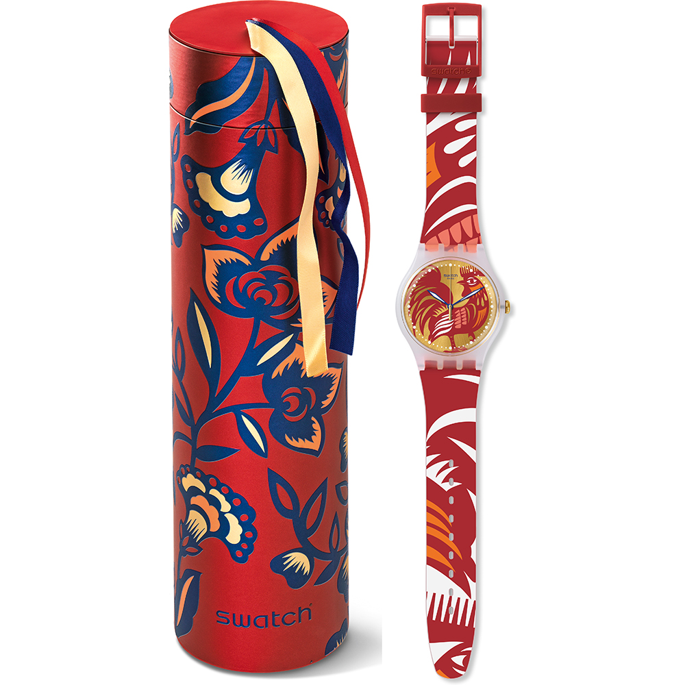 Swatch Chinese New Year Specials SUOZ226 Rocking Rooster Zegarek