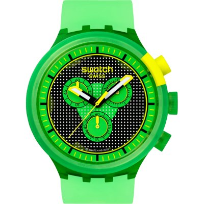 Swatch Big Bold SB02G100 Glowingly Green Zegarek