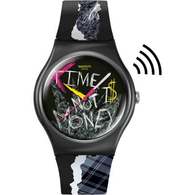 Swatch Originals Large (41mm) SO32B122-5300 Blank Check Zegarek