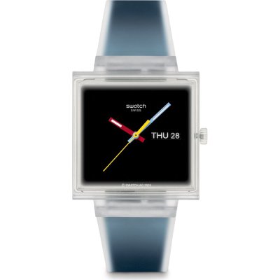 Swatch What If - Square SO38K700 What If... Jelly see thru black? Zegarek
