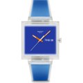 Swatch What If - Square SO38K701 What If... Jelly see thru blue? Zegarek