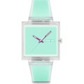 Swatch What If - Square SO38K702 What If... Jelly see thru mint? Zegarek