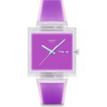 Swatch What If - Square SO38K705 What If... Jelly see thru magenta? Zegarek