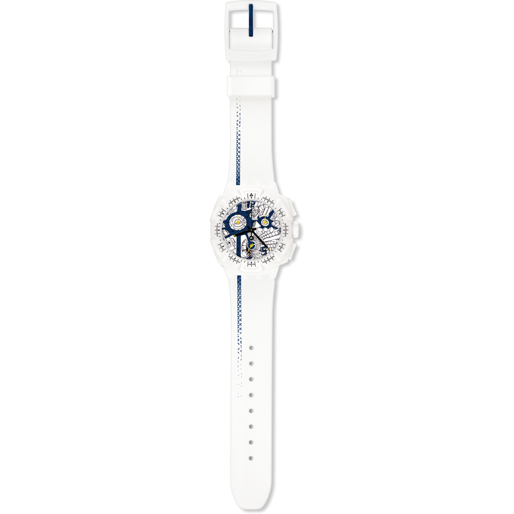 Swatch Chrono Plastic SUIW408 Street Map Blue Zegarek