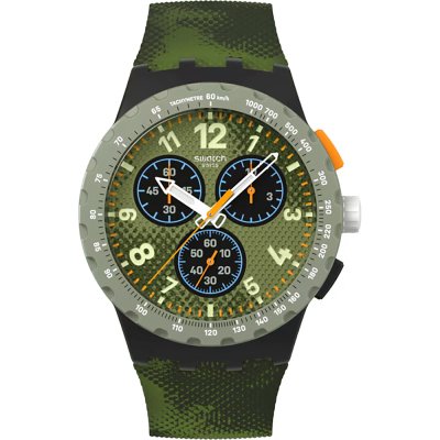 Swatch New Chrono Plastic SUSB109-6000 Midday camo Pay! Zegarek