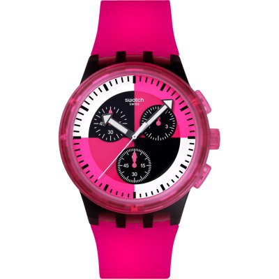 Swatch New Chrono Plastic SUSB110 Fuchsia Lines Zegarek