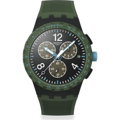 Swatch New Chrono Plastic SUSB421 Olive Rush Zegarek