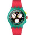 Swatch New Chrono Plastic SUSG409 Neon Emerald Chrono Zegarek