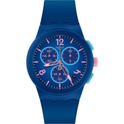 Swatch New Chrono Plastic SUSN420 Blue Heelflip Zegarek