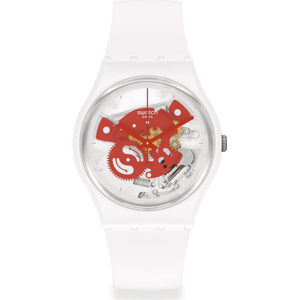 Swatch Standard Gents SO31W104 Time to red small Zegarek